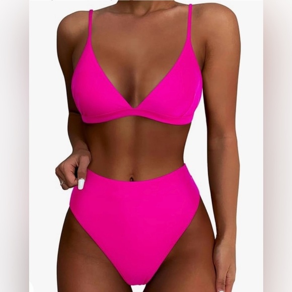Vibrant Pink Women's Bikini Set NWT Size Medium - Picture 1 of 7